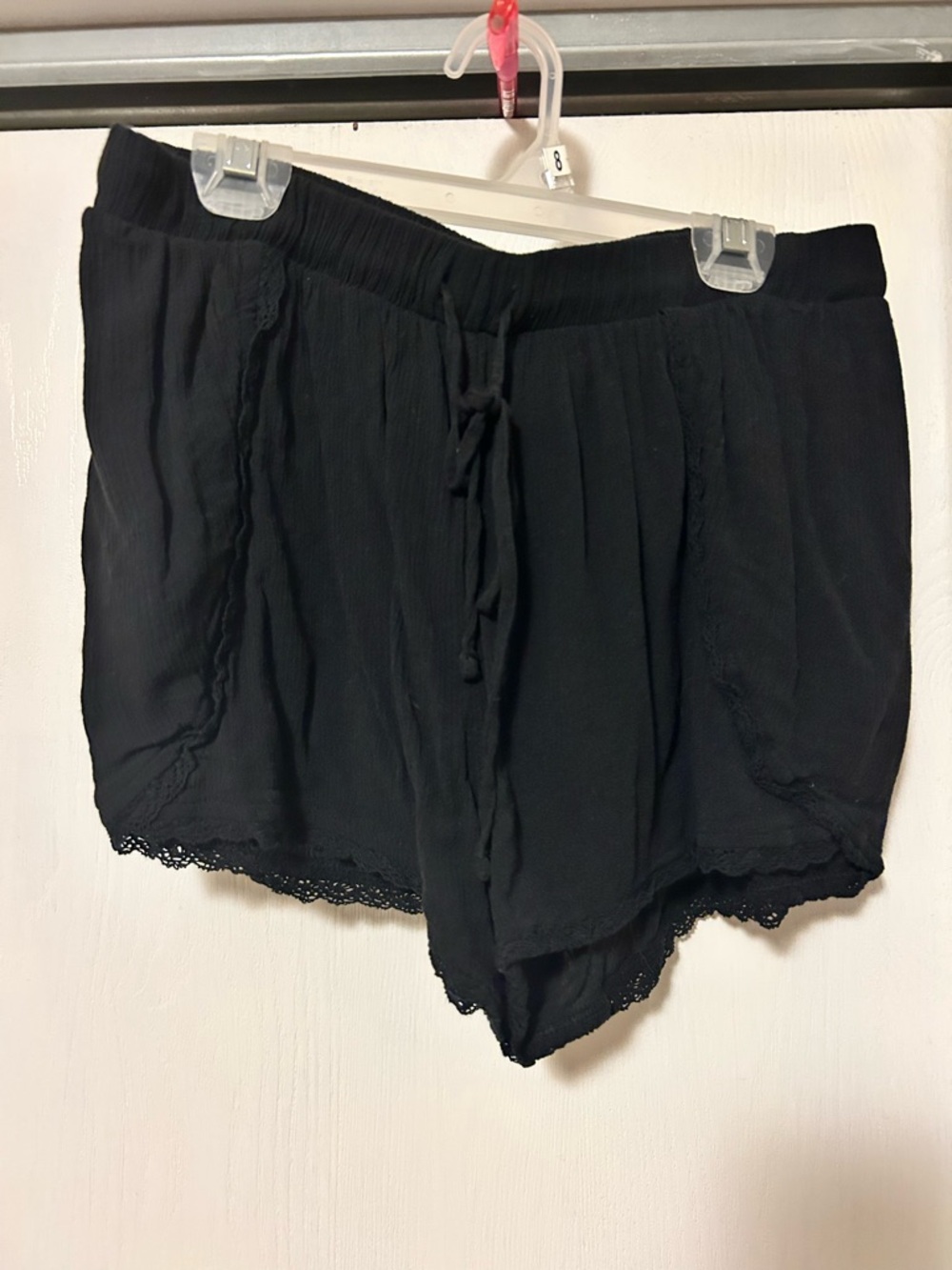 Mossimo Supply Co. Black Athletic Shorts with Lace Trim